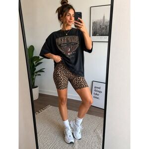 Secret by Victoria's Secret Bum Booster Thigh Slimmer Leopard Print Shorts L/G